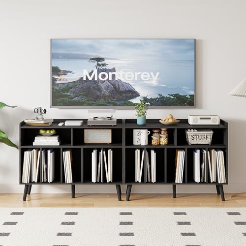 Record Player Stand, Turntable Stand, 2 Open Storage & 5 Shelves, view 8