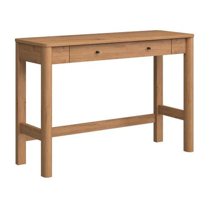 Penelope Modern Writing Desk with Drawer Storage, 44 Inch, English Oak, view 4
