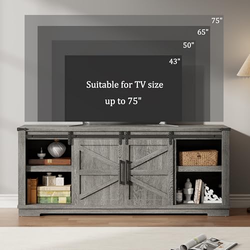 Farmhouse TV Stand for 55/65/75 Inch TVs, view 8