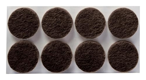 Scotch Felt Pads 32 PCS Brown, Felt Furniture Pads for Protecting Hardwood Floors, 1" Round, Easy-to-Apply, Self-Stick Design, Reliable Protection from Nicks, dents and Scratches (SP822-NA)