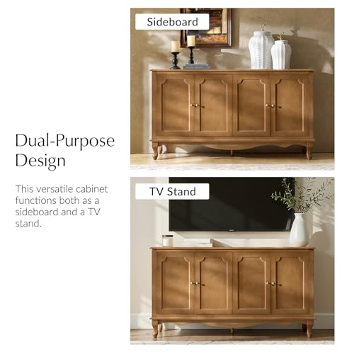 58“ Farmhouse Sideboard Buffet Cabinet (Acorn), view 6