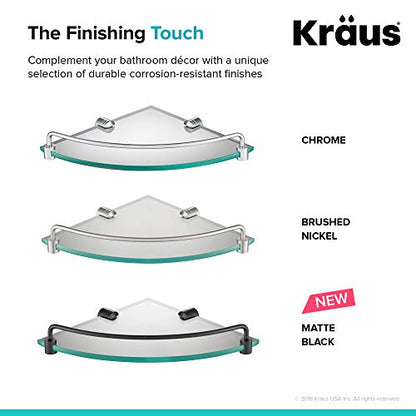 Kraus Elie Corner Bathroom Shelf, Brushed Nickel Finish, KEA-18846BN