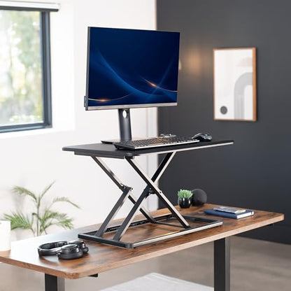 VIVO Black 29 in Single Top Standing Desk Converter, DESK-V000U, view 3