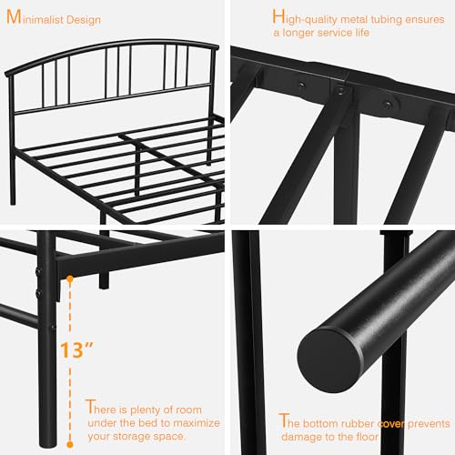Queen Bed Frame with Headboard and Footboard, view 7