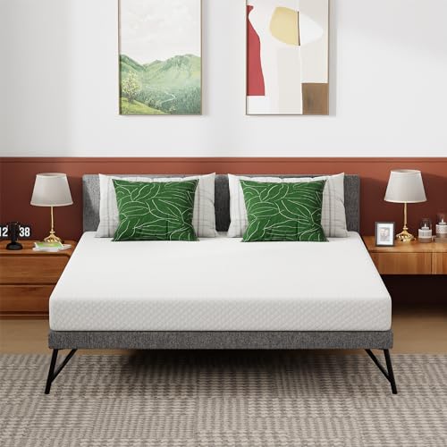 | 6 Inch Queen Mattress | Medium Firm | Gel Memory Foam | White, view 2