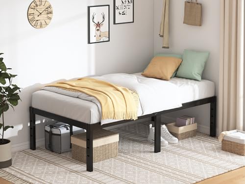 Twin XL Bed Frames - 18 in Sturdy Platform Bed Frame Twin XL, view 2