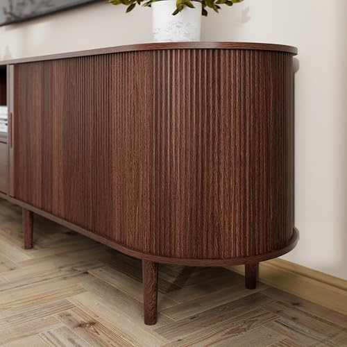 95.2" Fluted TV Stand with Power Outlet for TVs up to 100", view 7