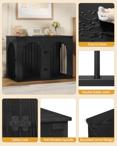 46.5'' Dog Crate Furniture,Dog Kennel Indoor for Medium/Large Dogs, view 5