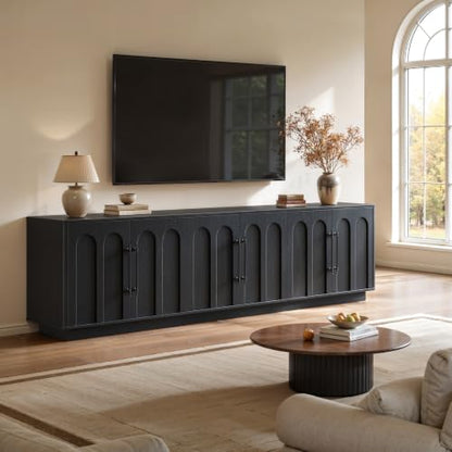 94.5" Extra Long Arched TV Stand for TVs Up to 100 Inch (Black), view 5