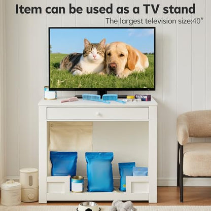 Indoor Dog House Furniture for Small/Medium Dogs with Storage Drawers, view 5