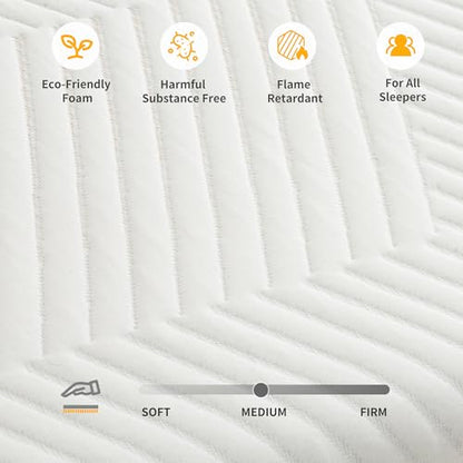 King Mattress for Back Pain Relief, 12 Inch Cooling Gel Memory Foam, view 6
