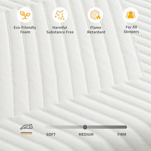 King Mattress for Back Pain Relief, 10 Inch Cooling Gel Memory Foam, view 6