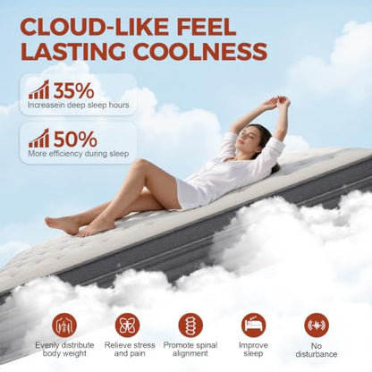 12 Inch Queen Mattress, Quiet Comfort for All Position Sleepers, view 4
