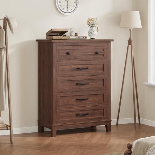 5 Dresser for Bedroom, 41.3 in Tall Vertical Drawer Dresser with Large Storage, view 8