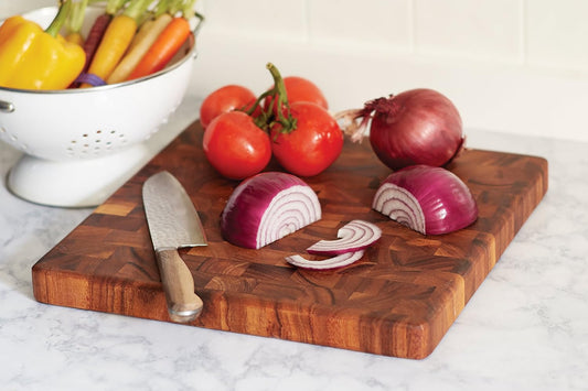 28218 Square Charleston End Grain Chef'S Board , Acacia Wood 14" Square