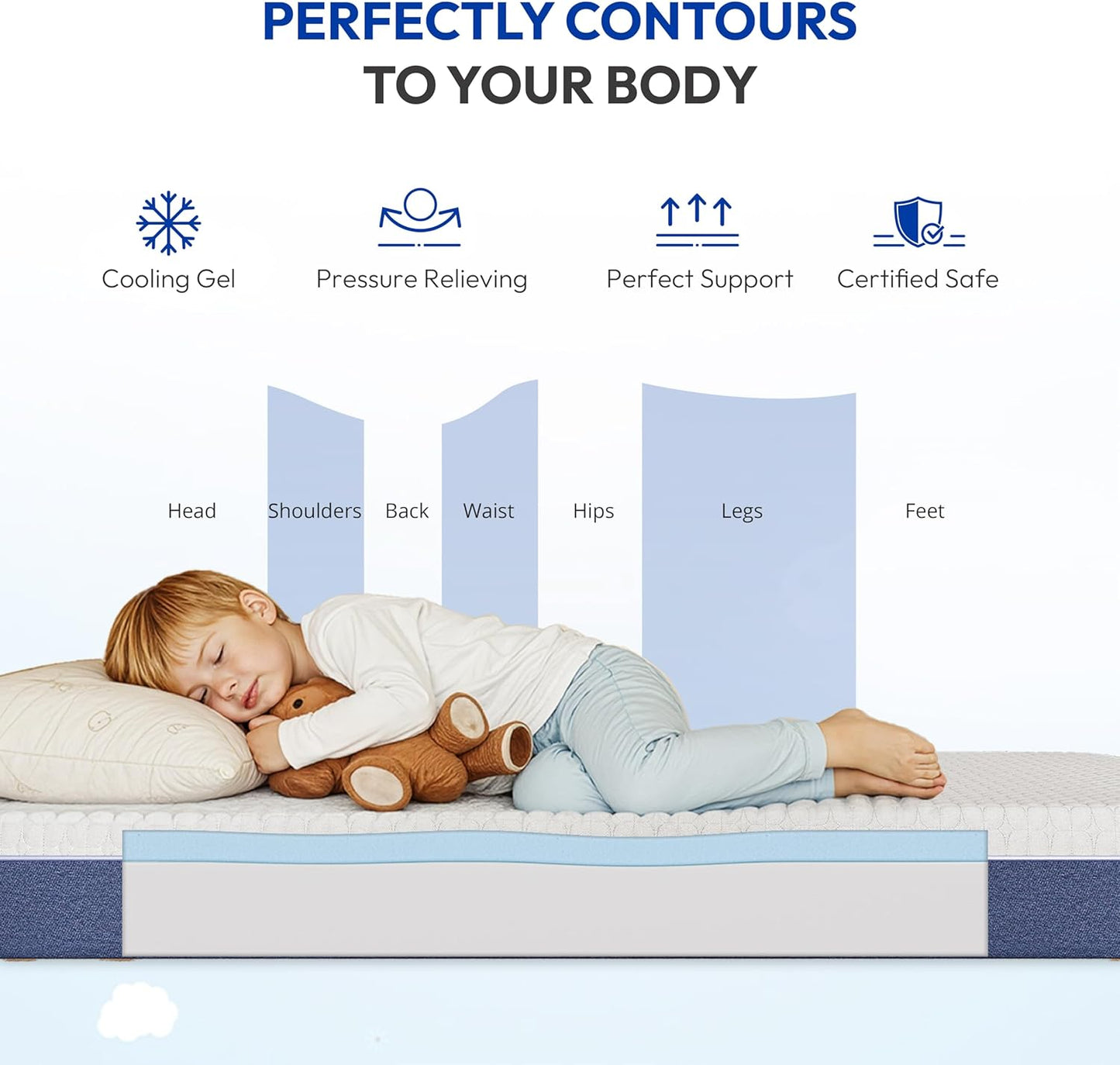 6 Inch Full Size Mattress, Firm Gel Memory Foam Full Mattress in a Box, Firm Back Support for Pressure Relief & Spinal Alignment, Certipur-Us Certified, Fiberglass-Free