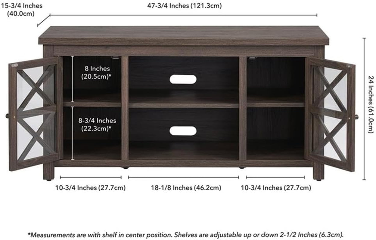 Rectangular TV Stand for Tv'S up to 55" in Alder Brown, TV Stands for the Living Room