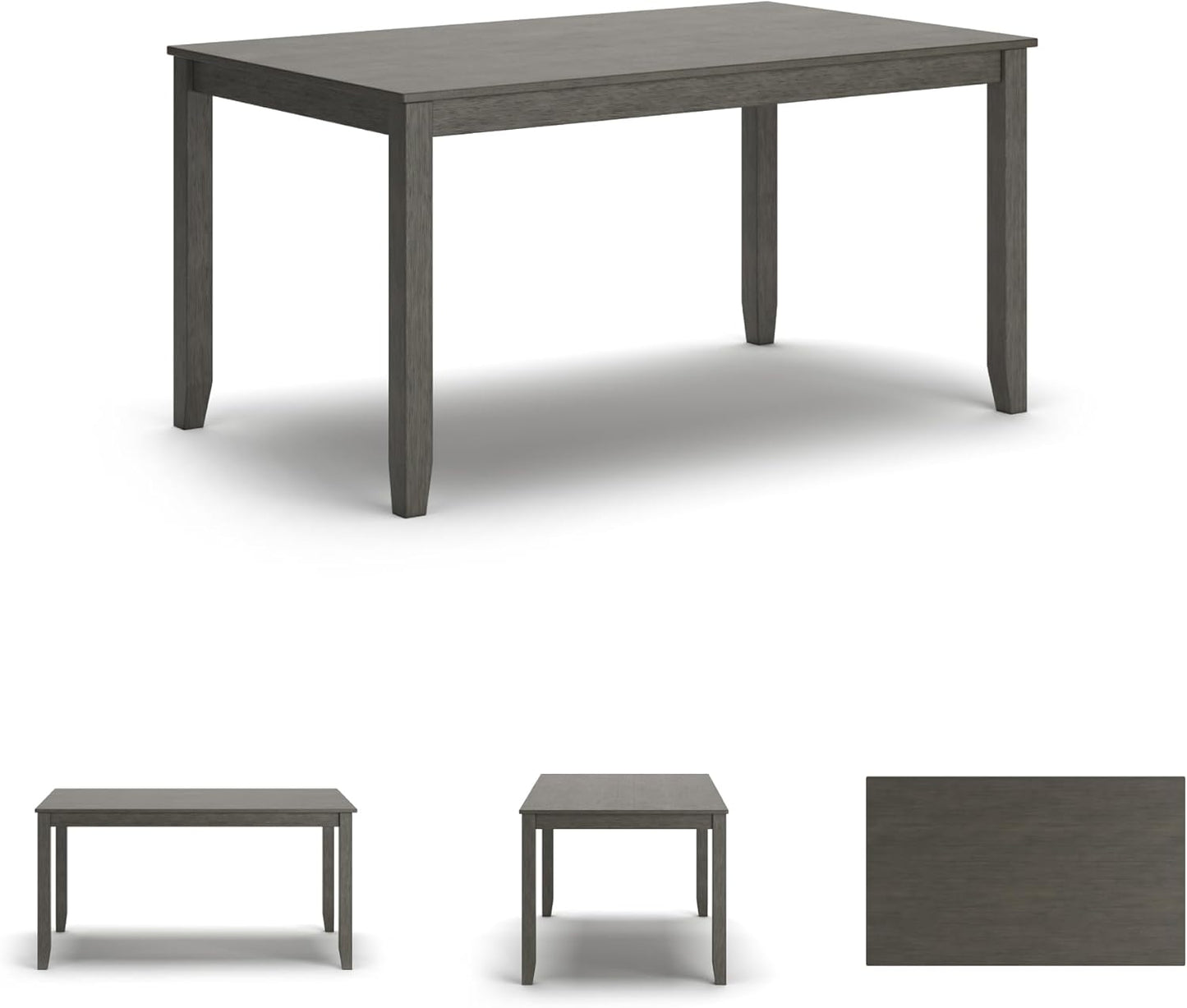 Caitbrook Rustic 7 Piece Dining Set, Include Table and 6 Chairs, Gray