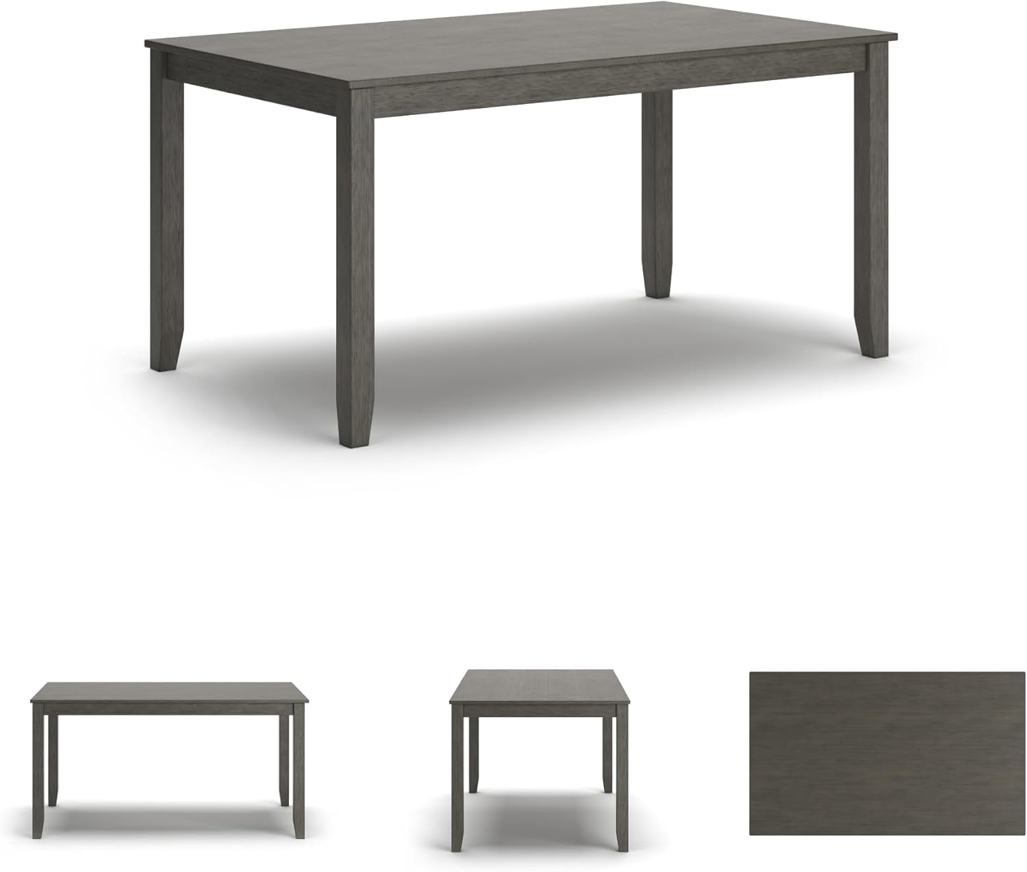 Caitbrook Rustic 7 Piece Dining Set, Include Table and 6 Chairs, Gray