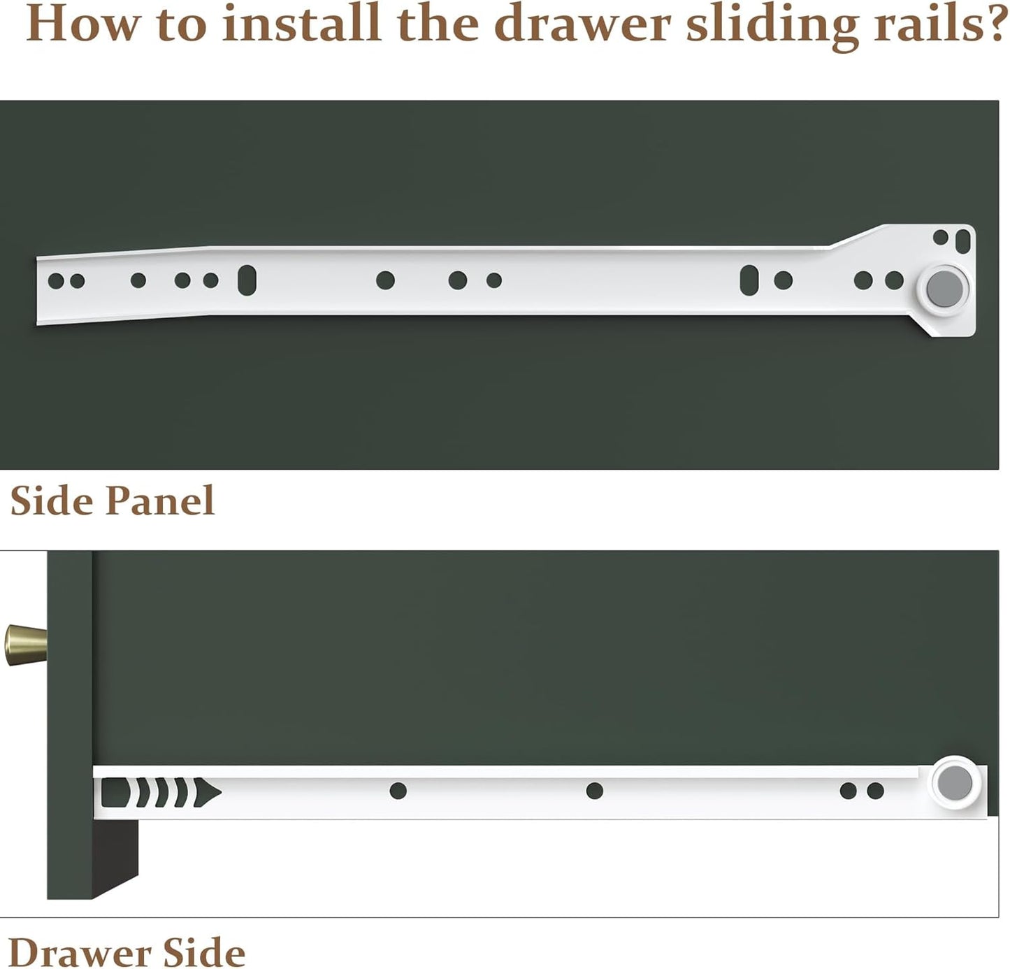 Dark Green Fluted 3 Drawer Dresser, 32 Inch Wide Dresser Nightstand for Bedroom, Modern Wood Chest of Drawers, Large Painted Nightstand with 3 Drawers for Closet, Hallway, Entryway