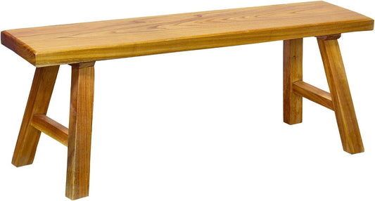 Wood Bench Indoor Farmhouse Narrow Entryway Bench, Skinny Long Bench for End of Bed, Benches for Entry, Kitchen, Dining Room,Hallway 31Inch