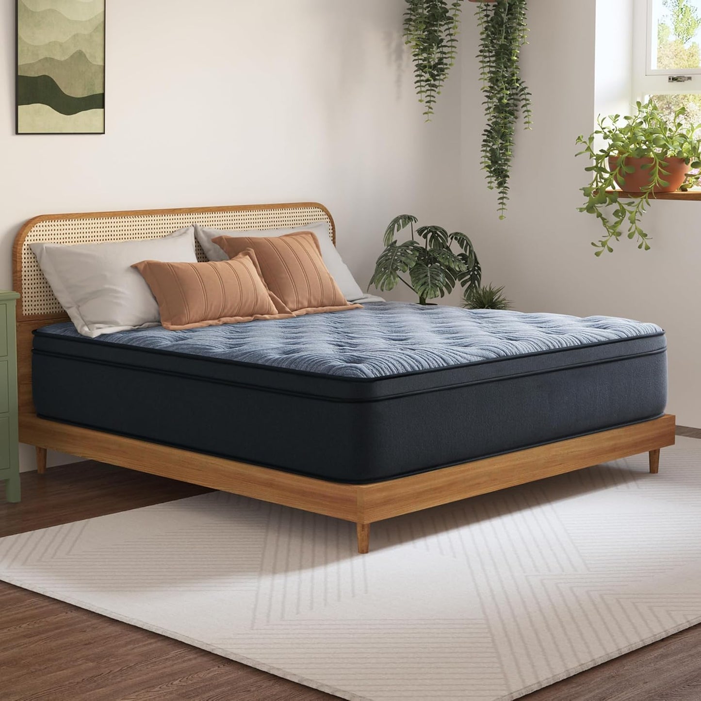 Queen Size Mattress, 12 Inch Medium Firm Memory Foam Bed in a Box with Supportive Pressure Relief & Breathable Soft Cover