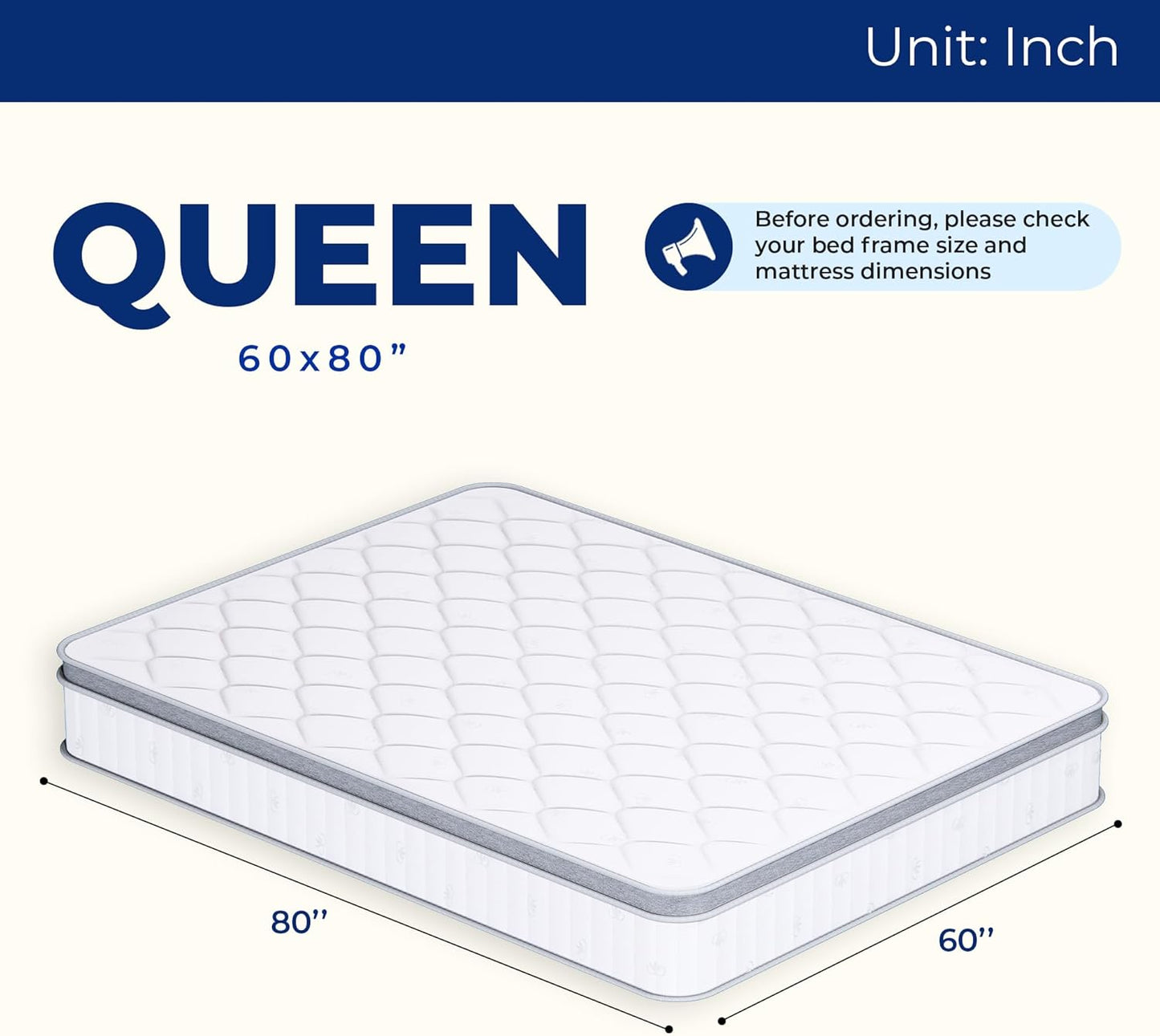 Queen Size Mattress, 12 Inch Hybrid Comfort & Supportive Mattress in a Box, Cooling Gel Memory Foam and Pocket Springs with Pressure Relief, Certipur-Us Certified, Medium Firm