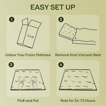Japanese Floor Futon Mattress Queen Size 80"X 60", 100% Cotton Cover 2.5'' Thicken Tatami Mattress, Foldable Sleeping Pad, Portable Dormitory Tatami Mat(Grey)