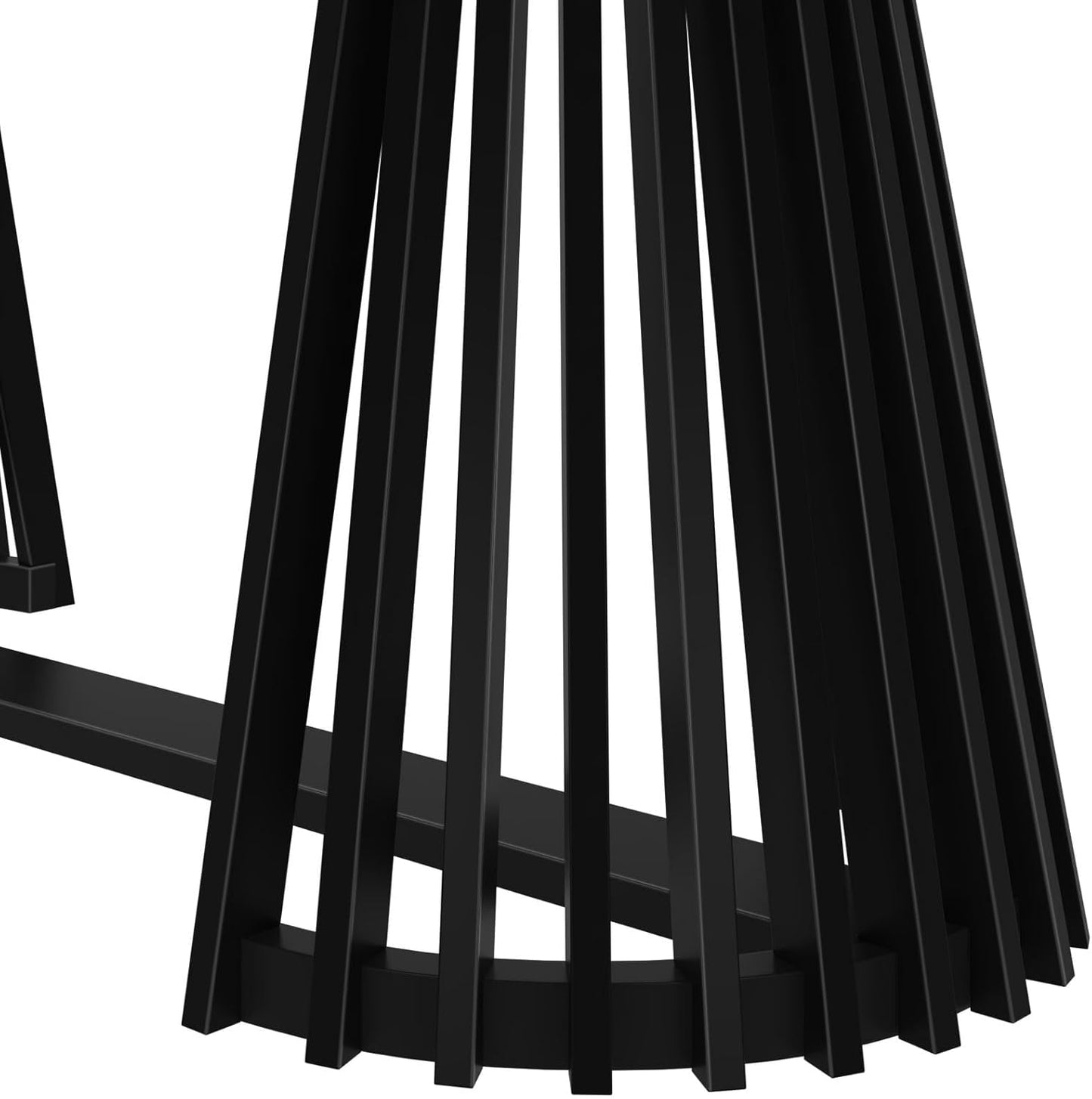 Lido Oval Dining Table, 72", round Wooden Minimalist Kitchen Table Fits 4 to 6, Black