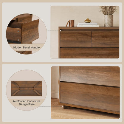 Tall Dresser for Bedroom, 61.1" Tall Dresser with 8 Drawers, Wood Dressers & Chests of Drawers, Accent Upright Drawer Organizers for Closet, Hallway