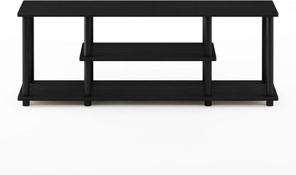 Turn-N-Tube No Tools 3D 3-Tier Entertainment TV Stand up to 50 Inch TV, round Tubes, Walnut