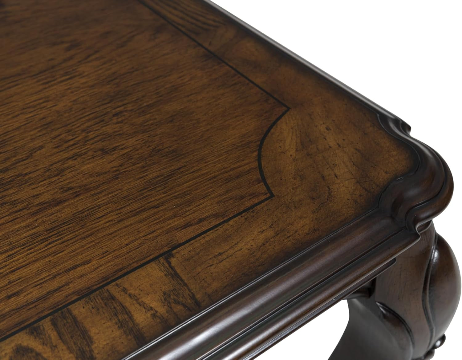 Maylee Classic Coffee Table with Cabriole Legs, Dark Brown