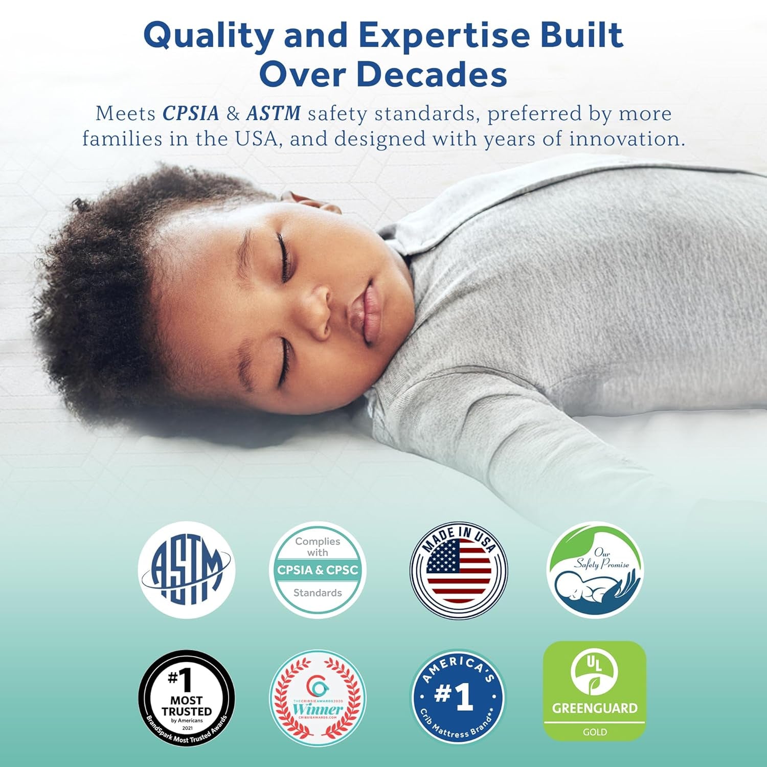 Flex Cool 2 Stage Breathable Crib Mattress with Toddler Bed Fit, Waterproof & Airy Cotton Cover, 204 Premium Coils, GREENGUARD Gold Certified, Safety & Quality Tested, Made in USA, 52X28"