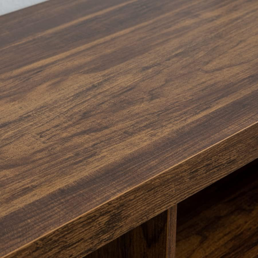 TV Stand for TV up to 55 Inches, TV Cabinet with Open Storage, TV Console Unit with Shelving for Living Room, Entertainment Room, Rustic Brown