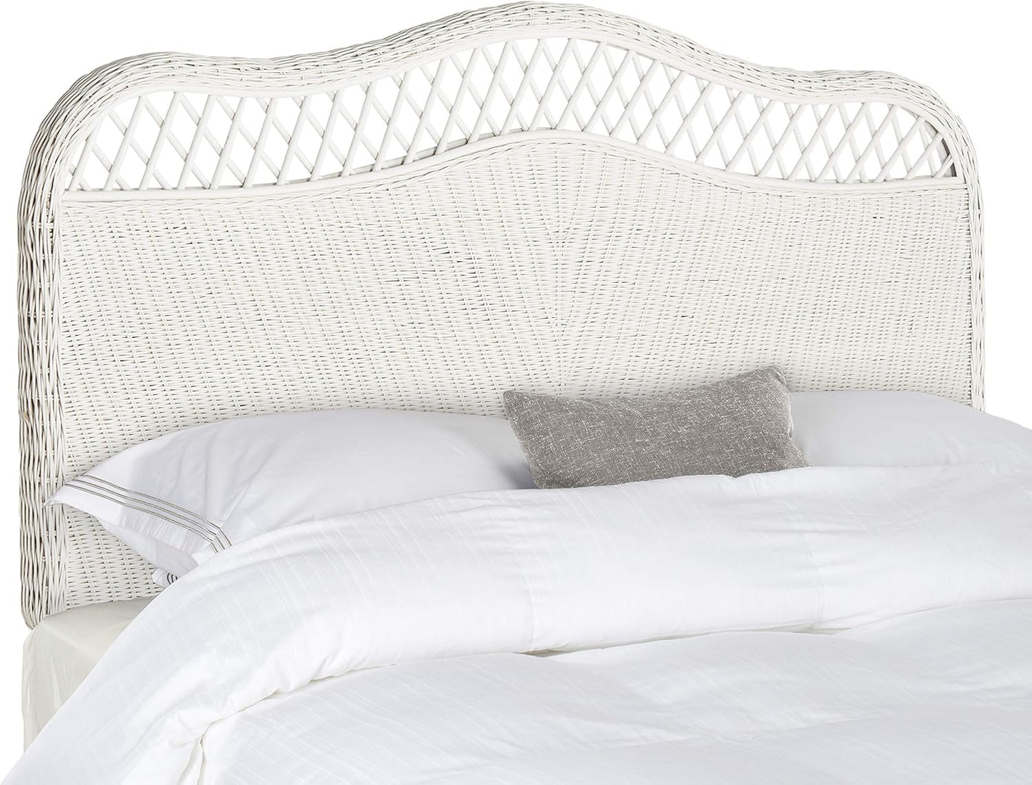 Home Collection Sephina White Rattan Headboard (Queen)