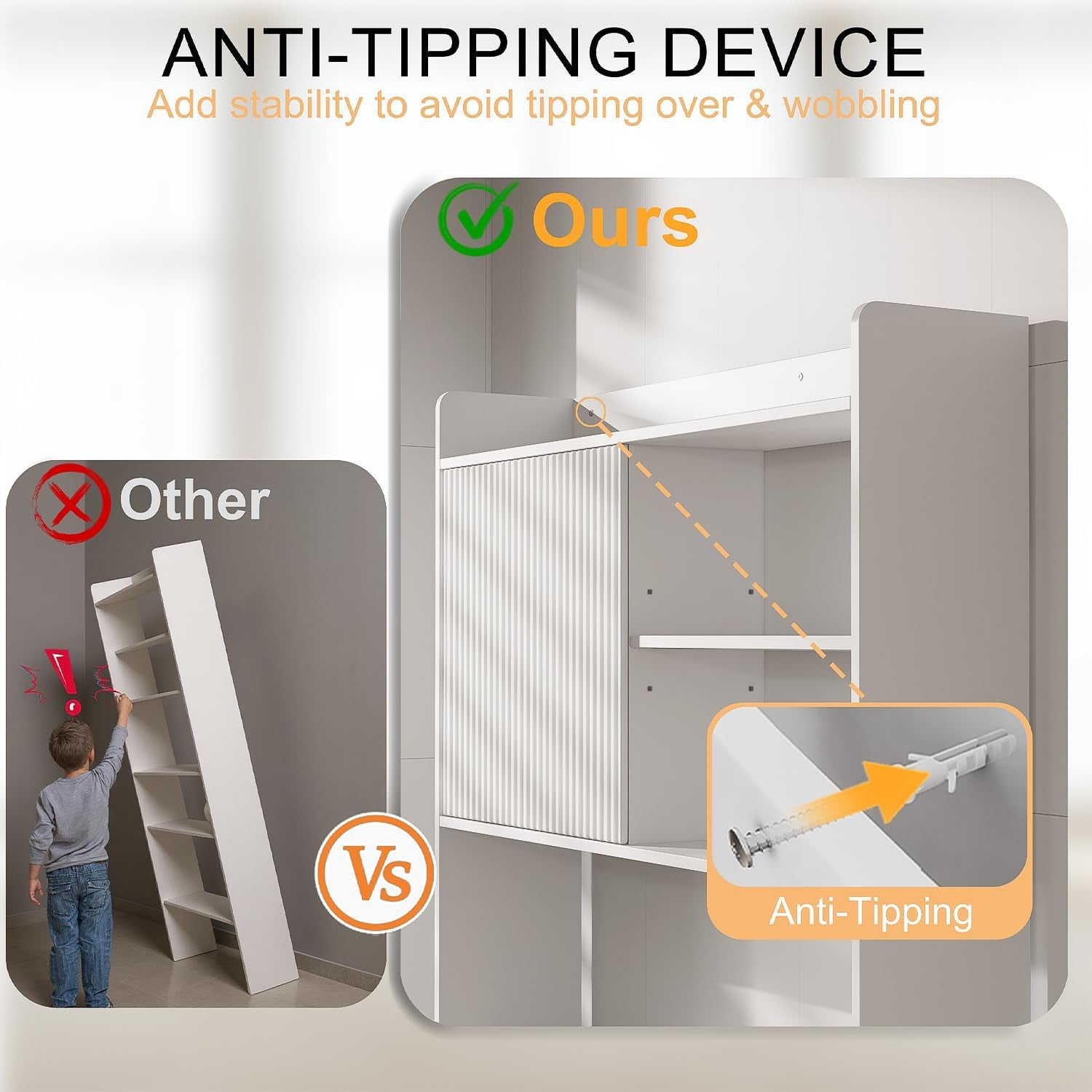 31.5" W over the Toilet Storage Cabinet with Sliding Door, Bathroom above Toilet Storage Cabinet with Adjustable Shelves, Toilet Paper Holder, Space Saver Cabinet for Bathroom, White