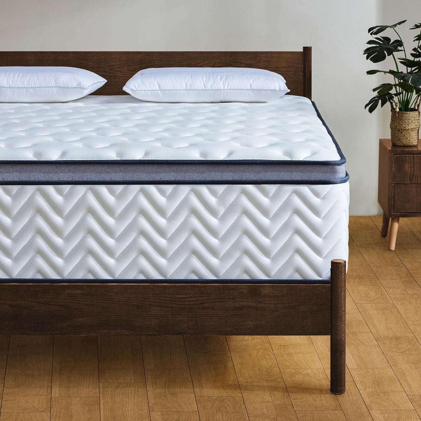 King Size Mattress, 14 Inch Medium Firm Hybrid King Bed Mattress, Memory Foam Mattresses in a Box for Pressure Relief, Individual Pocket Spring-Motion Isolation with Edge Support, Certipur-Us