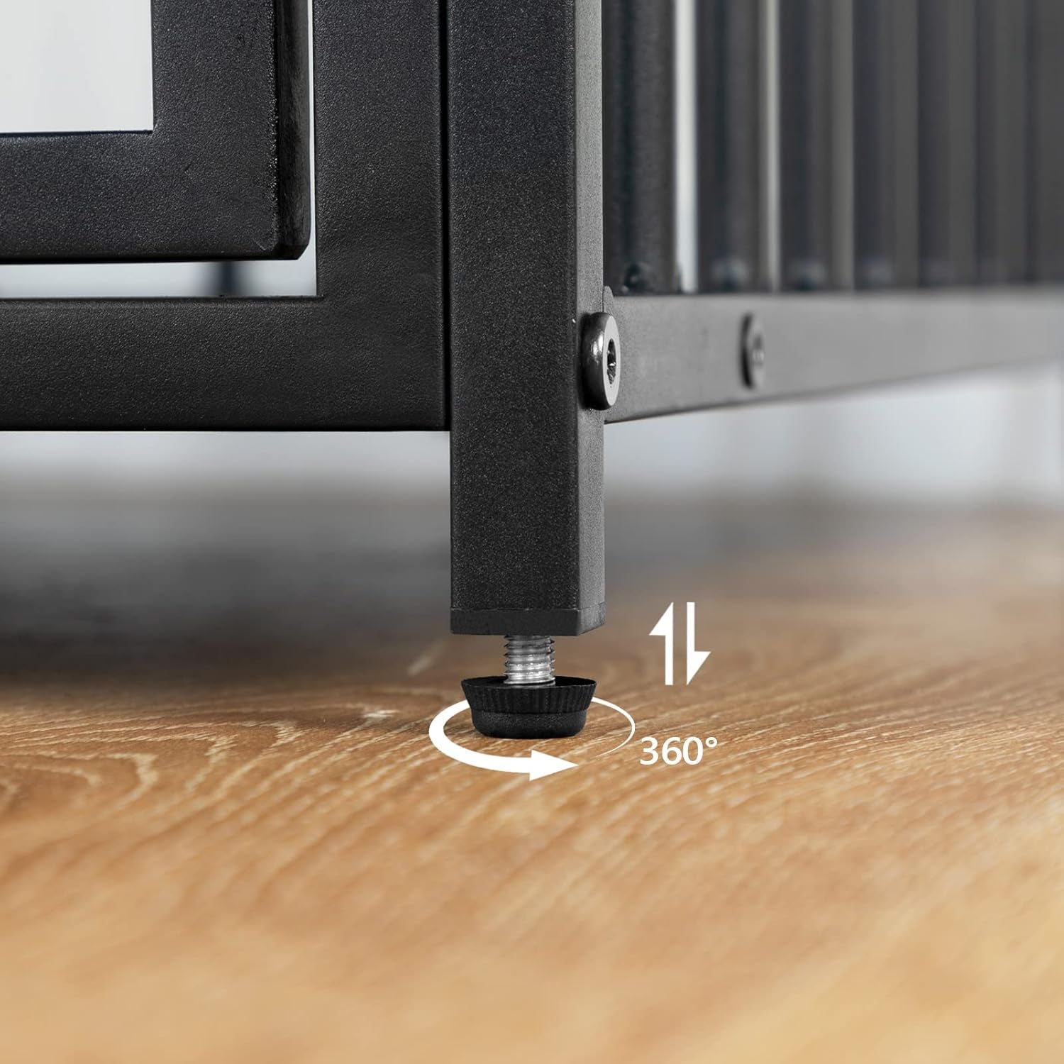 Dog Crate Furniture, Wooden Dog House, Decorative Dog Kennel with Drawer, Indoor Pet Crate End Table for Small Dog, Steel-Tube Puppy Cage, Chew-Proof, Rustic Brown and Black BF01GW03