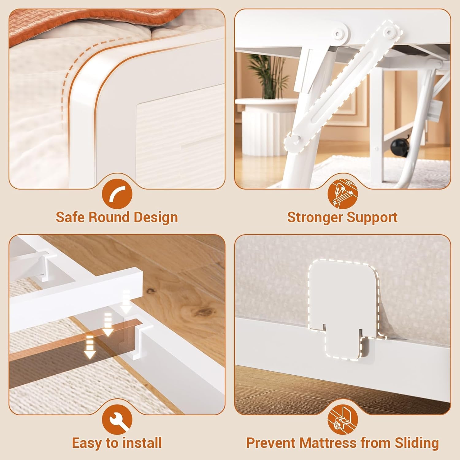 Daybed with Trundle, Farmhouse Twin Day Bed with Bookcase Headboard and Charging Station, Heavy Duty Metal Sofa Bed Frame with Pop-Up Trundle Bed for Living Room, Bedroom, White