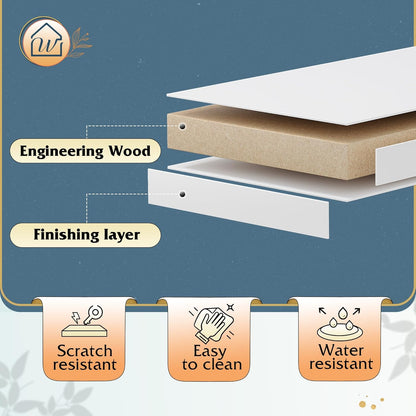 White 5 Drawer Wood Dresser, Wooden Chest of Drawers for Bedroom, Storage Cabinet and Organizer Drawers for Living Room, Hallway, Closet, Measuring 15.75" W*31.50" D*45.35" H