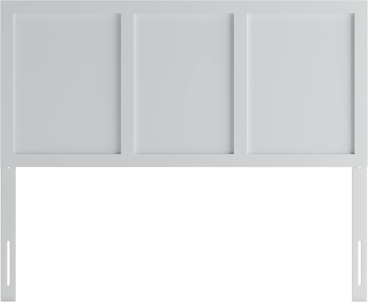 Omar Full Size Wooden Headboard Only, Three Panel Headboard in White