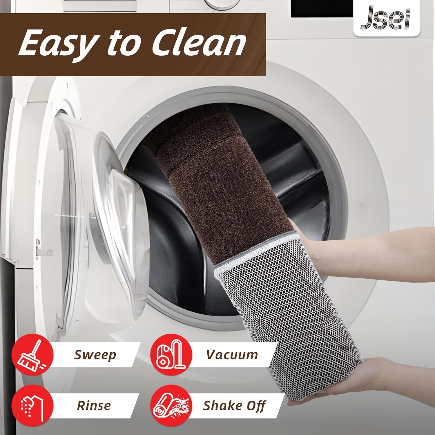 Entryway Rugs Doormat 32"X48", Non-Slip Dirt Trapper Door Mats Indoor, Washable Absorbent and Stain Resist Welcome Floor Mat for Front Door, Dog Door Mat, Muddy Wet Shoes & Paws, Brown