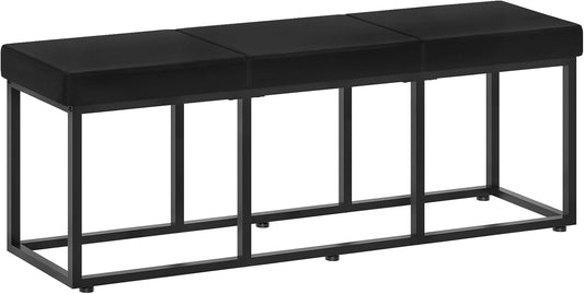 Dining Bench, Dining Room Bench with PU Leather Upholstered Seat, for Kitchen, Living Room, Hallway, Kitchen, Entryway, Bedroom, Black BB46CD01