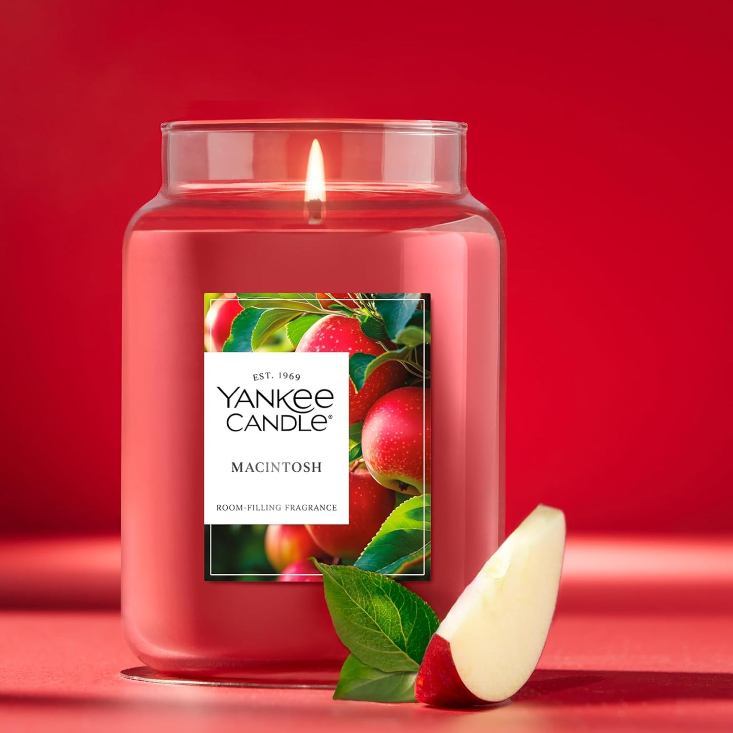 Macintosh, Fall Scented Candle, 22Oz Large Jar with up to 150 Hour Burn Time