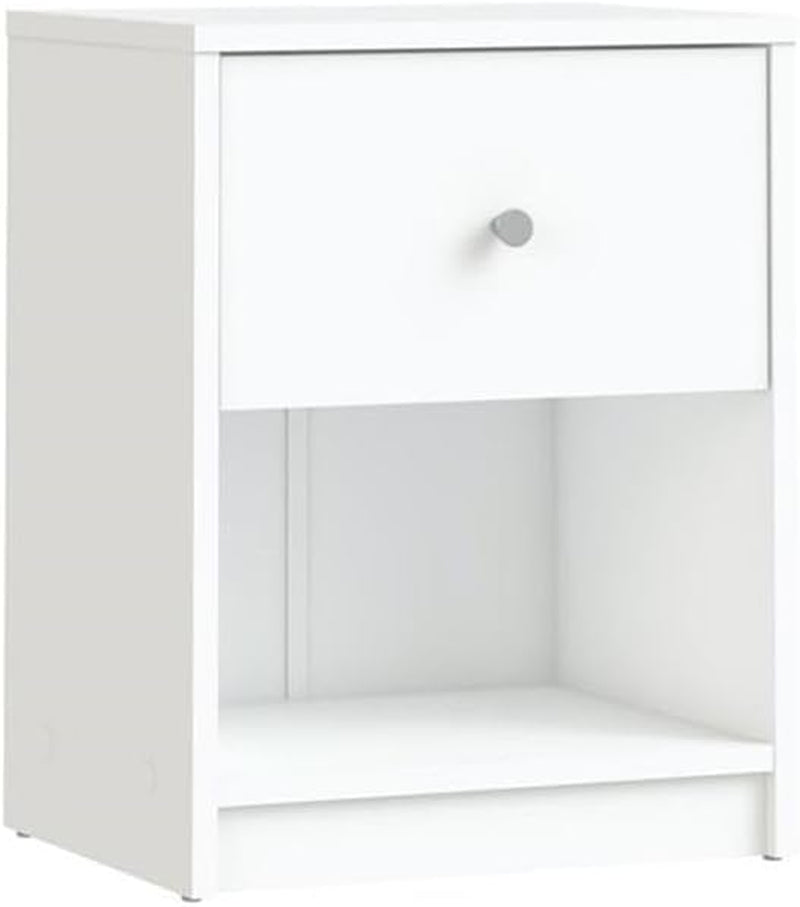 3 Piece Bedroom Set with 6-Drawer Double Dresser and Two of 1-Drawer Nightstand in White