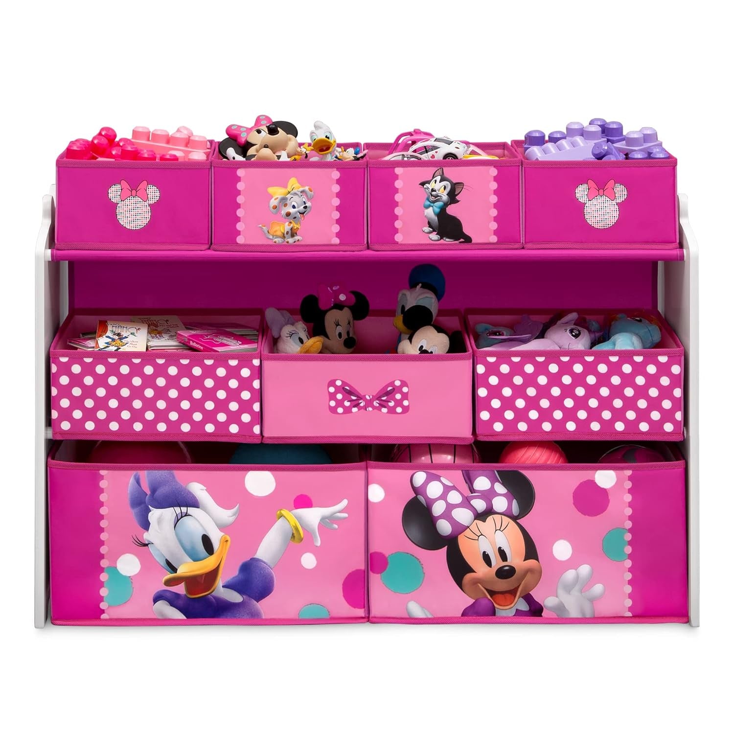 Disney Minnie Mouse Deluxe 9 Bin Design and Store Toy Organizer by , Greenguard Gold Certified