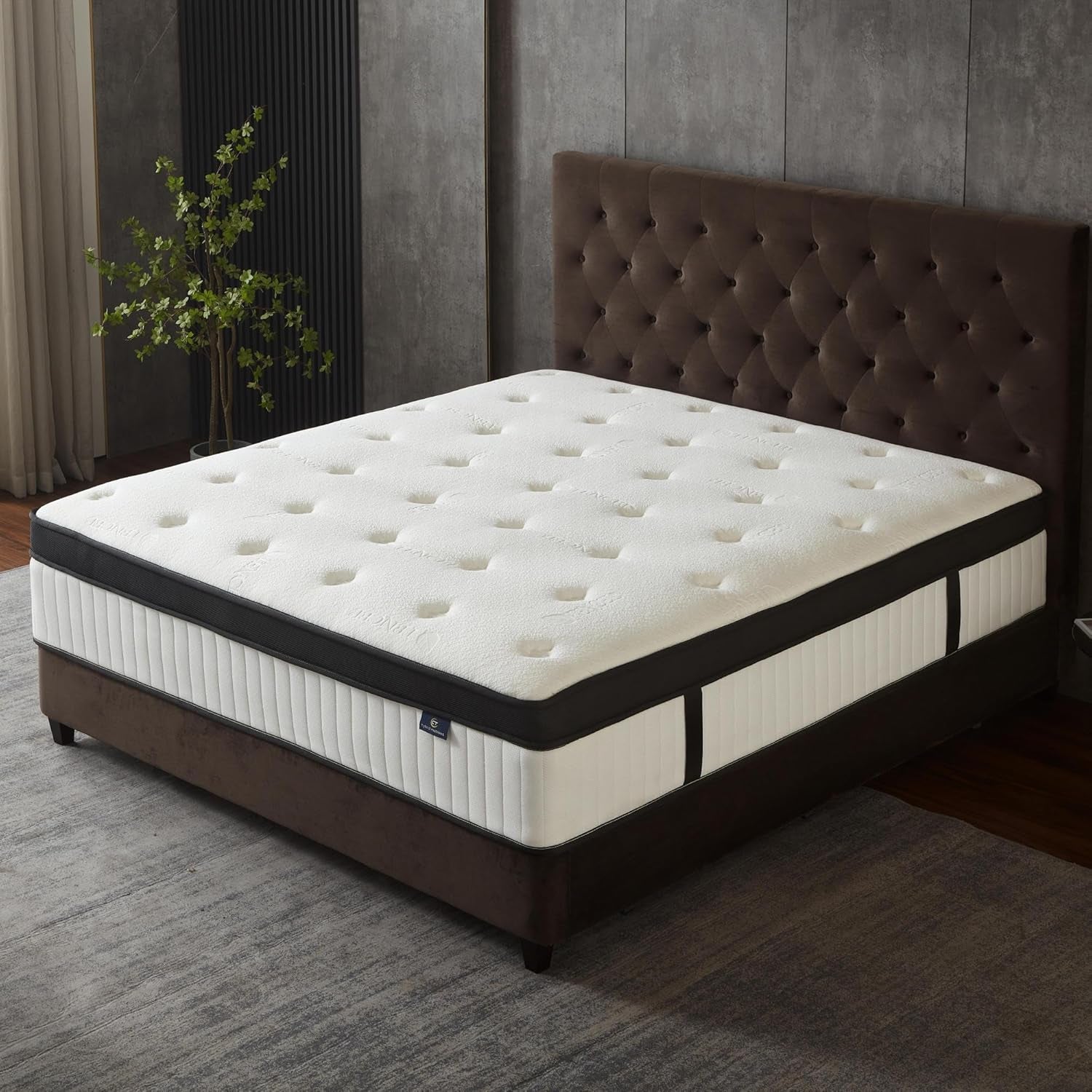 Twin Mattress, 10 Inch Hybrid Mattress in a Box, Memory Foam and Pocket Springs, Fiberglass Free, Soft and Breathable, Medium Firm Feel