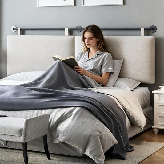 Headboards Queen Size Bed Headboard Wall Mounted with Linen Upholstery Hanging Headboard for Bedroom, Beige