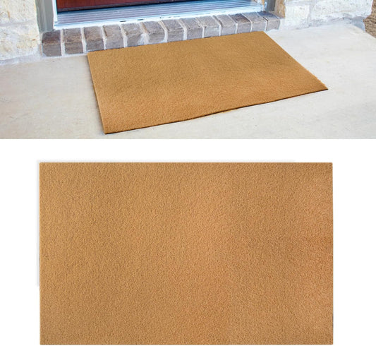 Coir Doormat, Artificial Blank Door Mats for Crafting, Plain Door Mat for Painting, Welcome Mats for Indoor/Outdoor Use, Front Porch, Entryway, Non-Slip Rubber Backing (30X17 Inch)