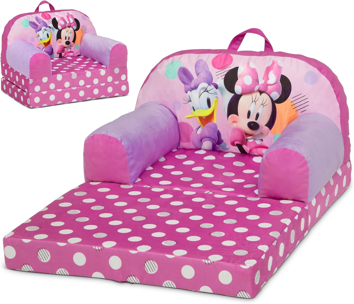 - Minnie Mouse Cozee Buddy Flip-Out Kids Chair, Pink